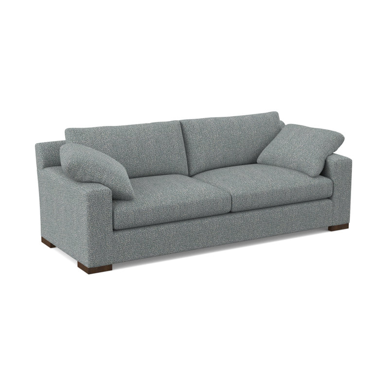 Canapé Morgan, Noyer noir, Mélange de polyester Maya cyan