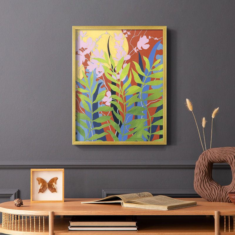 «Bold Bright & Wild II», reproduction encadrée - bois massif, H 10 po x l 8 po