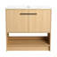 Meuble-lavabo 36 po avec lavabo en céramique, 2 portes à fermeture douce, meuble-lavabo autoportant, contreplaqué-126271338