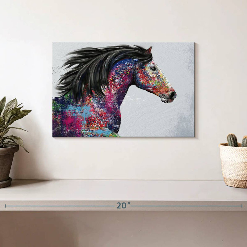 Huile de cheval de course, H 8 po x l 12 po