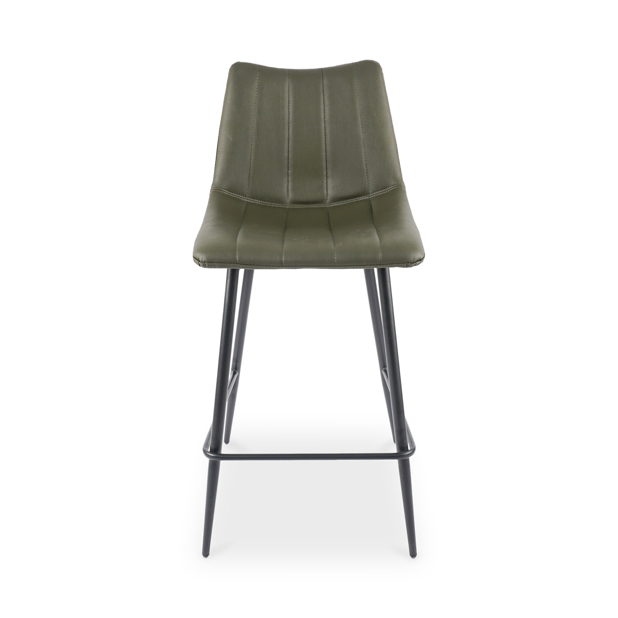 Finnigan Counter & Bar Stool, Light Green/Faux Leather, Counter Stool (26" Seat Height)