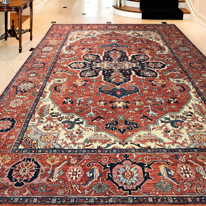 Wool Area Rug in Red