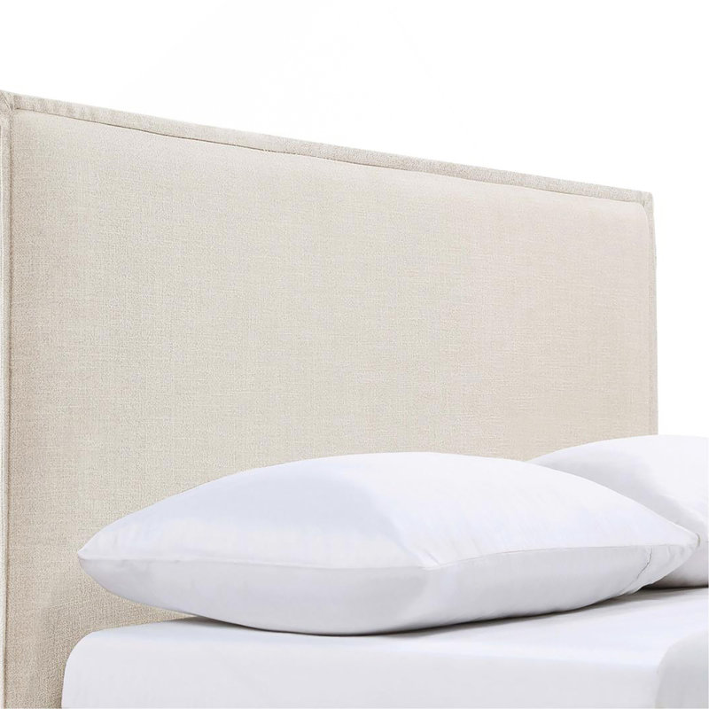 Sand Headboard With Flange Details, Sand, Full / Queen