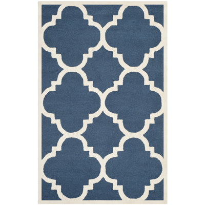 Keith Geometric Wool Hand Woven Area Rug