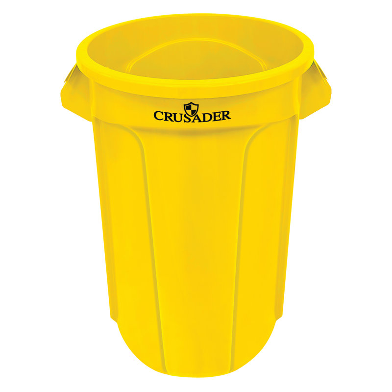 Contenants utilitaires ronds, Jaune, 10 Gal