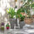 Outsunny Set Of 3 Tall Planters, 28.75", 24.5", 20.5", Mgo Indoor Outdoor Planters With Drainage Holes, Stackable Flower Pots For Garden, Patio, Balcony, Front Door, Gray-708989284-708989286