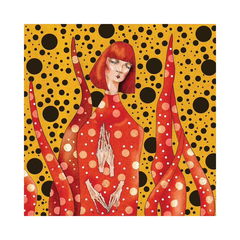 Yayoi Kusama by DEMÖ - Painting on Canvas, 45.72cm H x 45.72cm W x 3.81cm D, Wrapped Canvas