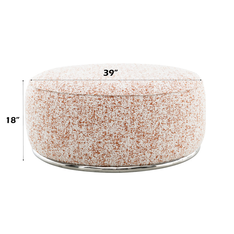 Siège confortable - capacité de poids de 100 lb, plancher de 1 po, tissu texturé doux, 39 po x 39 po x 18 po moderne avec rembourrage en mousse imprimée, fabrication