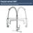 Contemporary Kitchen Sink Faucet,Single Handle Stainless Steel Kitchen Faucets with Pull Down Sprayer,Brushed Nickel