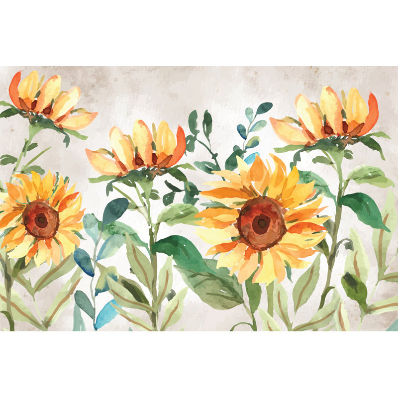 Tournesols tardifs II par Nicole DeCamp, H 32 po x l 48 po