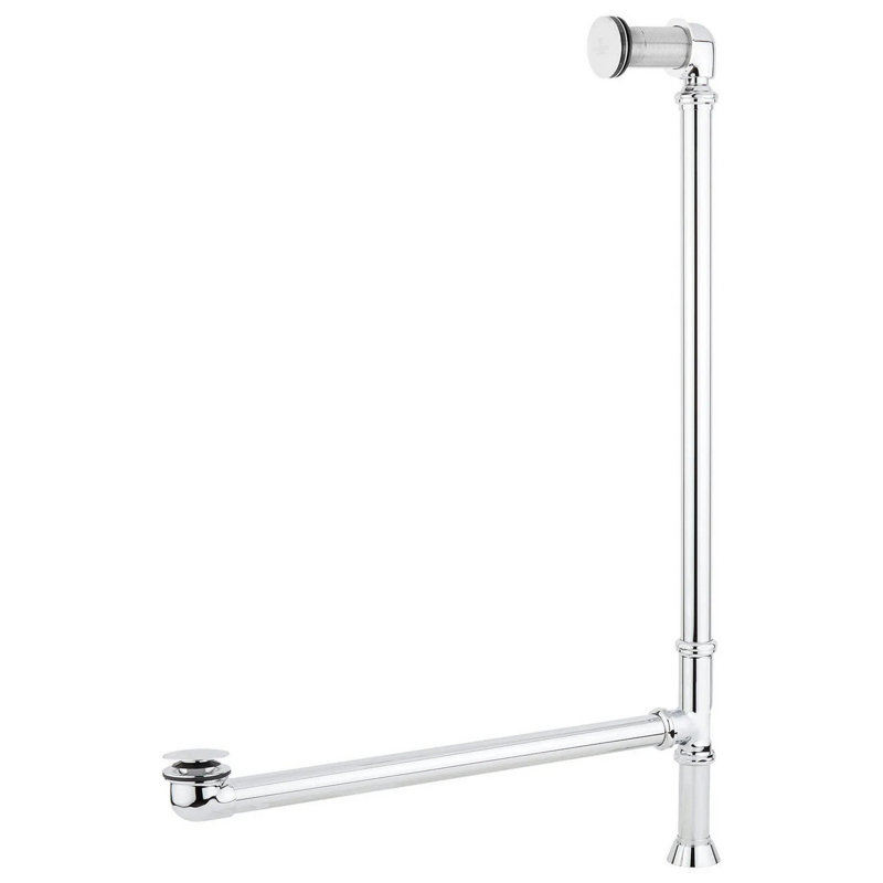 Paxton 59" Free Standing Copper Soaking Tub with Right Drain and Overflow, Chrome