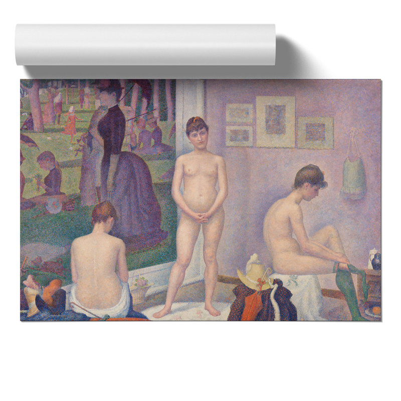 Models by Georges Seurat - 1 Piece Painting, 30cm H x 42cm W x 0.1cm D