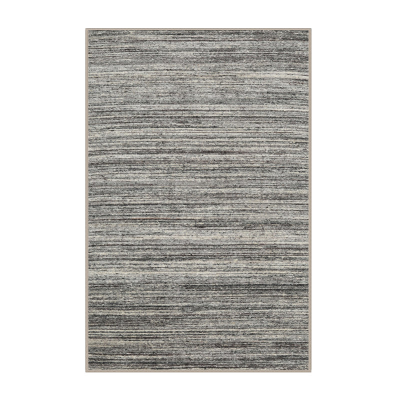 Tapis contemporain gris, Rectangle 6 pi x 9 pi