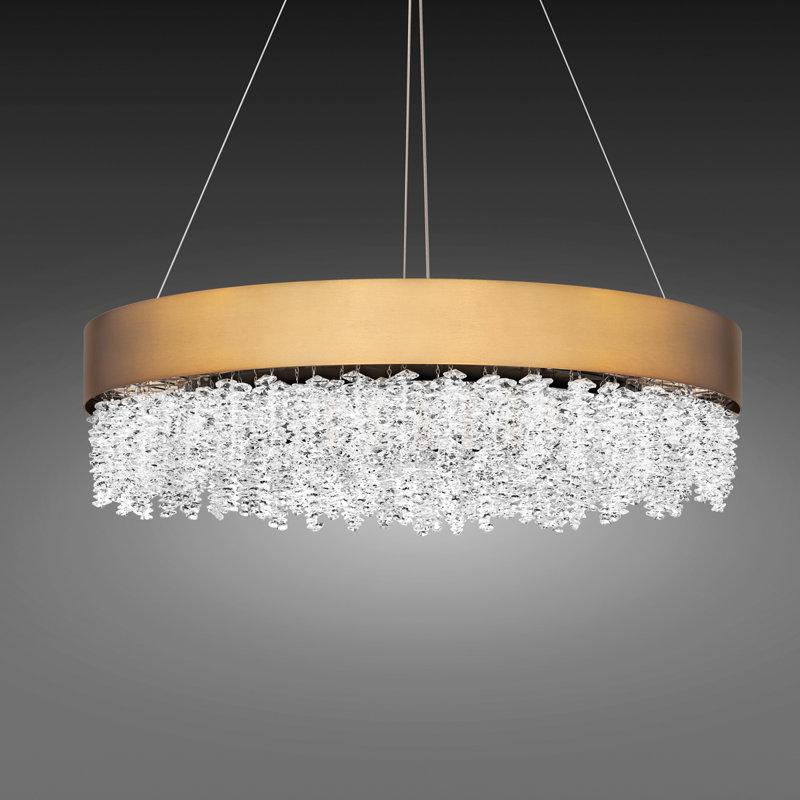 Soleil 1 - Light LED Chandelier, Aged Brass