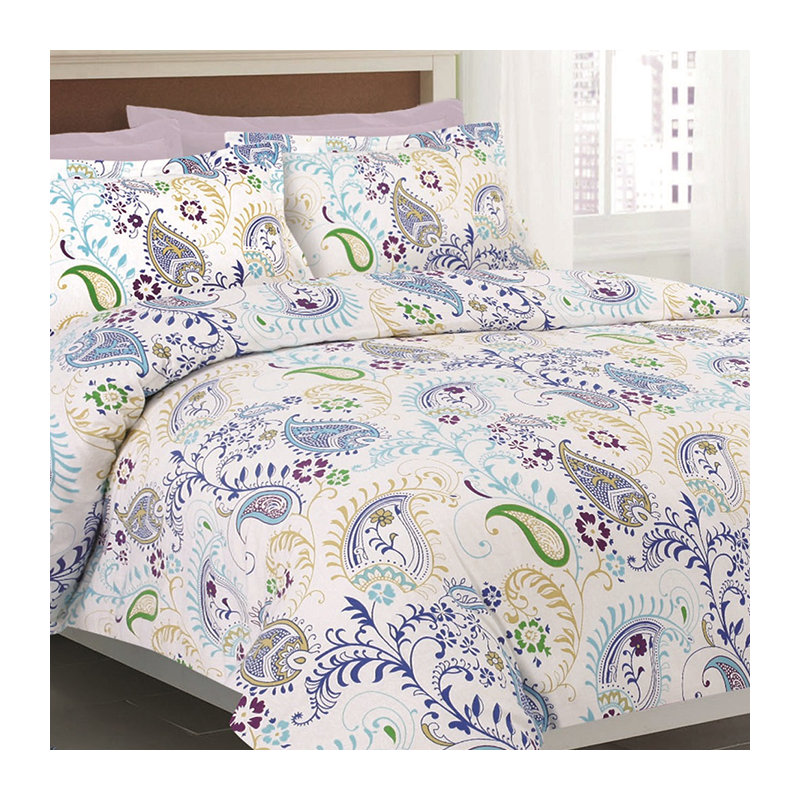 Flannel Paisley Duvet Cover, Queen