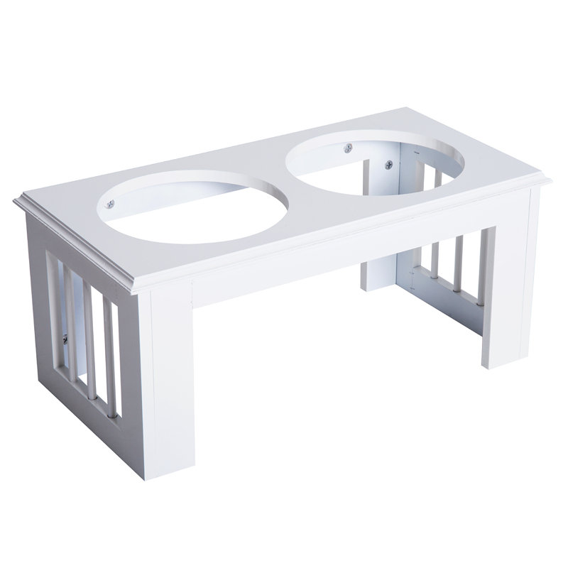 Hendon Elevated Feeder, White, Large (25.4cm)