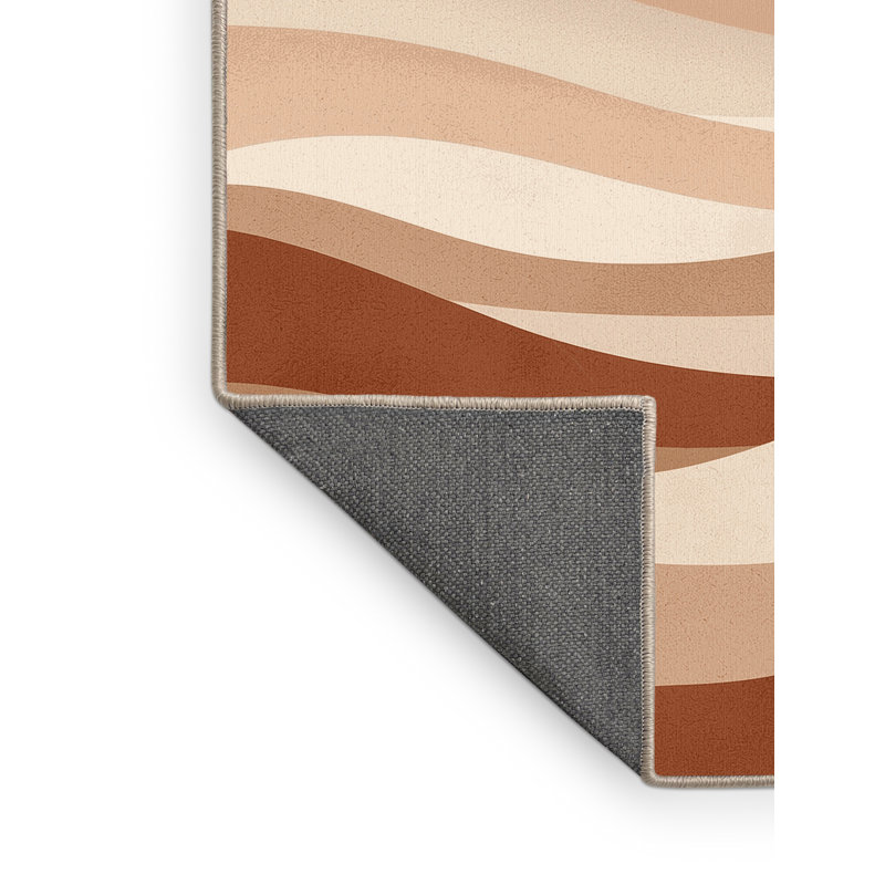 Soft Plush Kamena Minimalist Solid Color Area Rug in Beige – Beige Binding, 3' Square