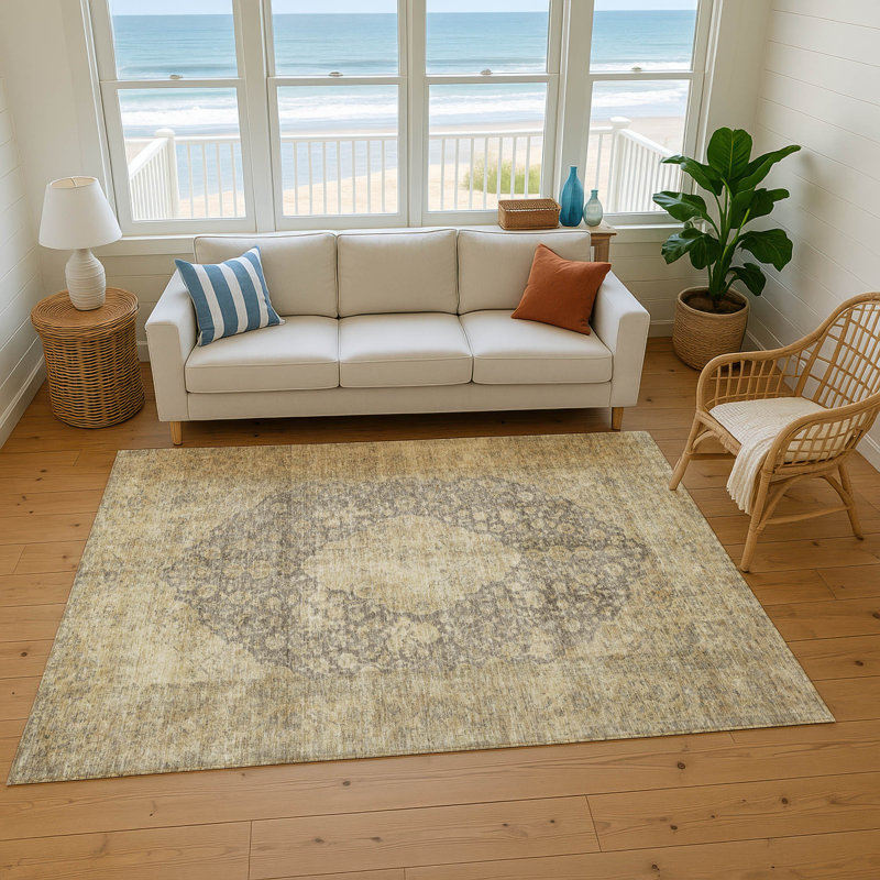 Premium Machine Washable Honig AMF1657 Global Rug, Rectangle 10' x 14'