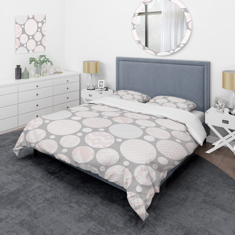 Cream Microfiber 3 Piece Duvet Cover Set, Full/Double Duvet Cover + 2 Standard Shams