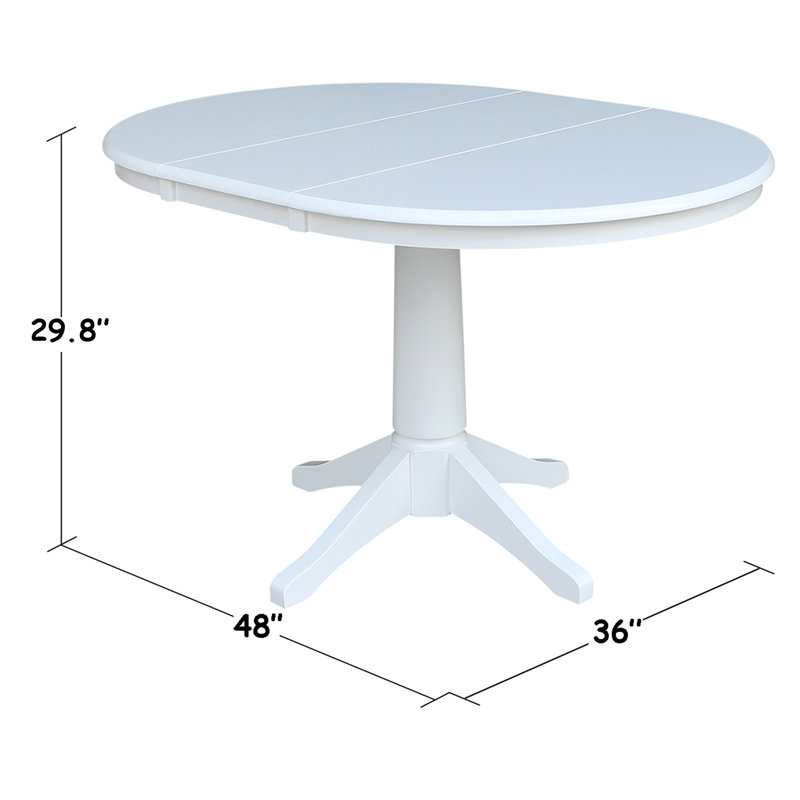 Ikuko Extendable Solid Wood Dining Table, White