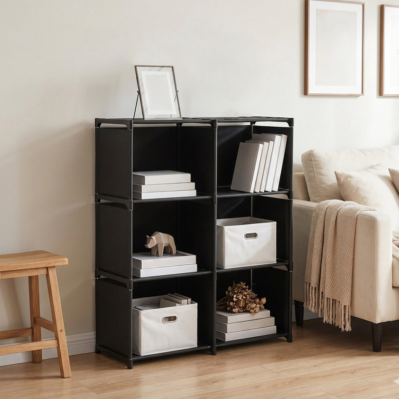 80 cm W Book Cabinet Bookcase, 93 cm H x 80 cm W x 29 cm D x, Black