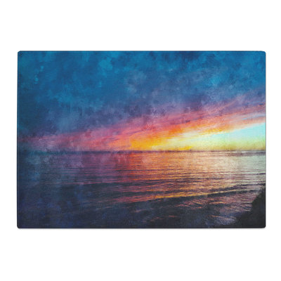 Tempered Glass California Sunset Chopping Board