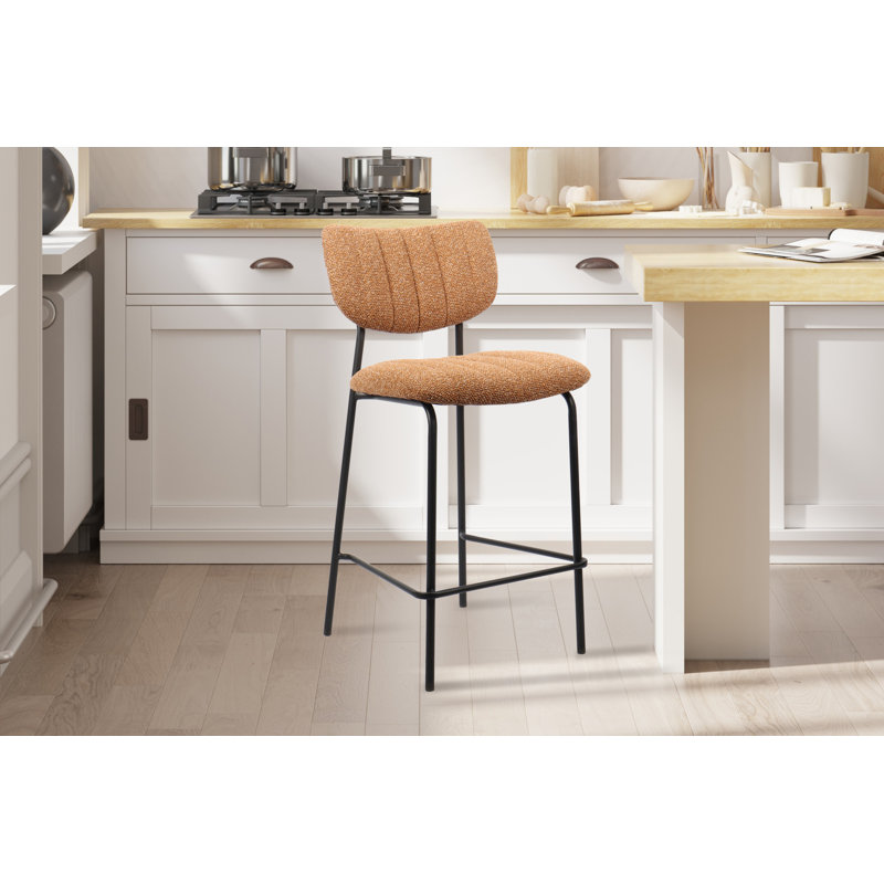 Stephenville Upholstered Counter Stool, Multi-coloured