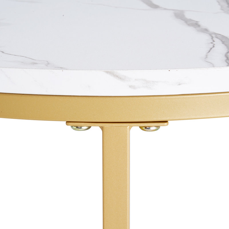 Faux Marble Top Nesting Coffee Table