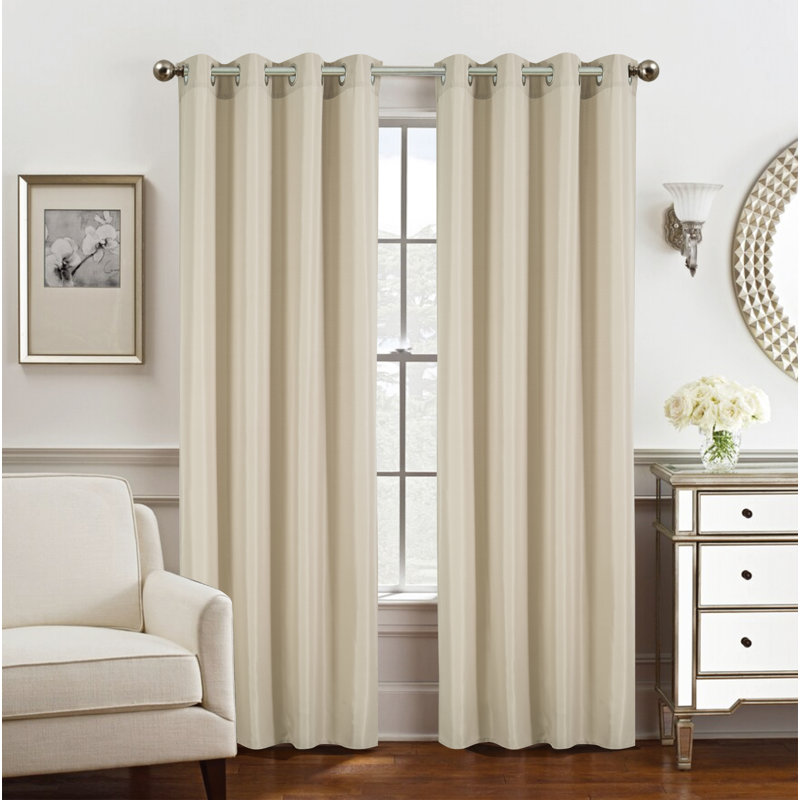 Gilbert Semi Sheer Curtain Single Panel, Taupe