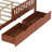 Wood Platform Bed with Guardrails on Both Sides and Two Storage Drawers-402092925-393769964