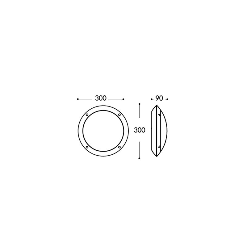 Telly 1 - Bulb Outdoor Bulkhead Light, Grey, Incandescent
