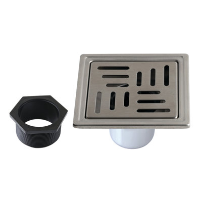 Kingston Brass Watercourse 4-Inch Square Shower Drain