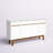 Yonkers 63" Mid-Century Modern Sideboard with 4 Shelves in White-1670489506