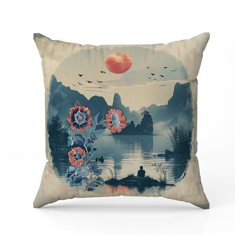 Coussin Mountain Stream Harmony, H 20 po x l 20 po