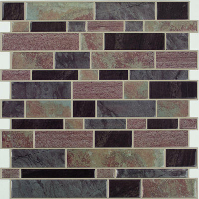 Carreau de mosaïque pelez et collez en PVC 10,5 po x 10,5 po