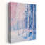Art mural abstrait bleu et rose-1013764148