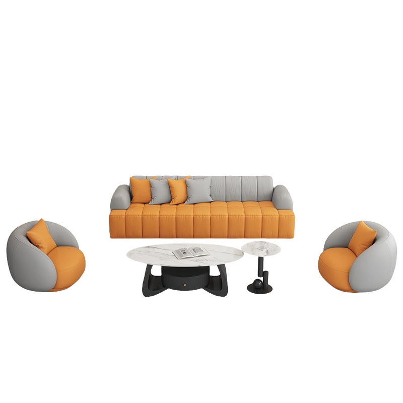 Light luxury sofa tea table combination