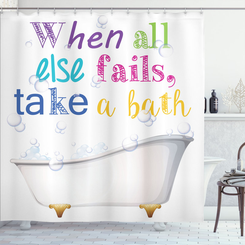 Shower Curtain with Hooks Included, 84" H x 69" W