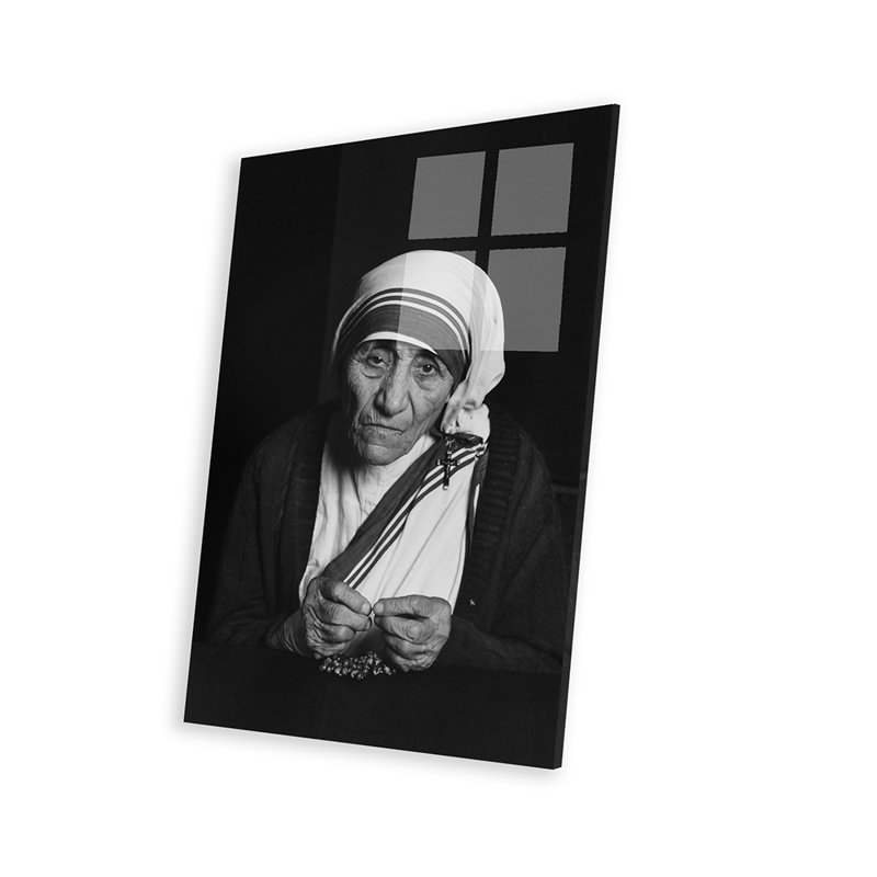 Mother Teresa, reproduction de photo sur verre acrylique