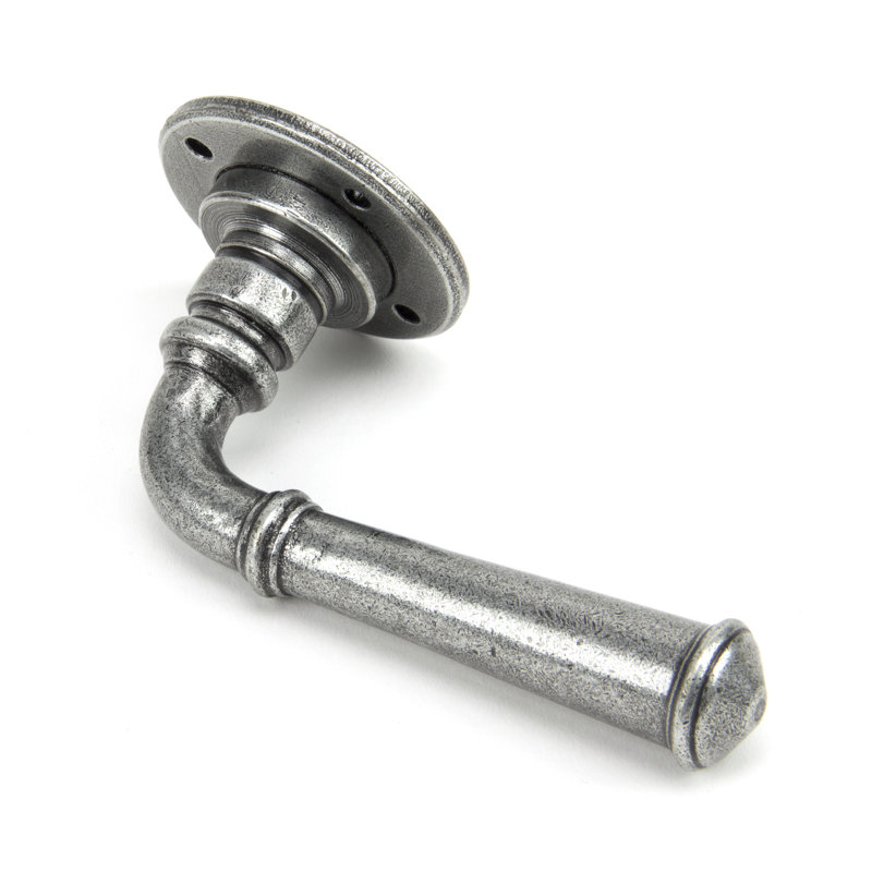 Regency Lever on Rose Set - Unsprung, Pewter Patina