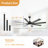 Brixham 66 in. Smart Ceiling Fan with Dimmable LED Light, Reversible DC Motor, and Remote Control-264828730