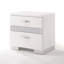 Table de chevet de bureau contemporaine blanche - Accessoire pratique pour les petits espaces