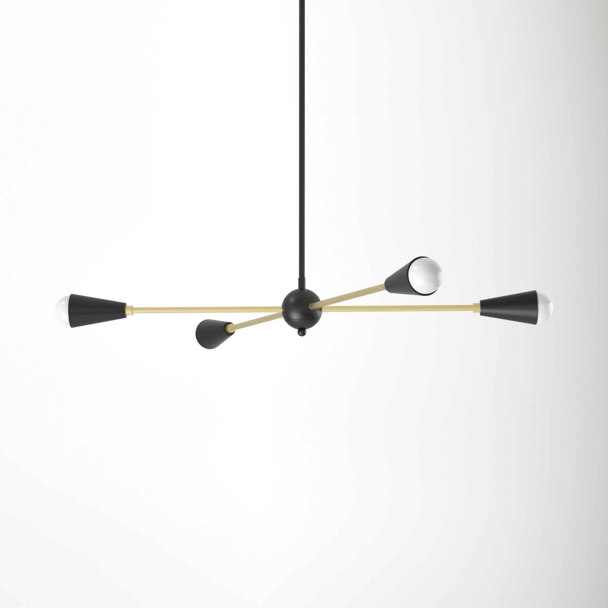 Monroe 4 - Light Metal Dimmable Sputnik Chandelier, No