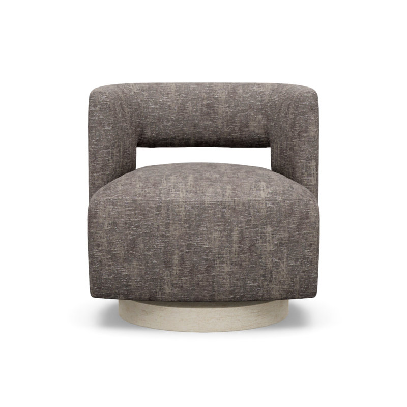 Crystle Swivel Barrel Chair Chair with Ottoman, Sandstone, 8938-45