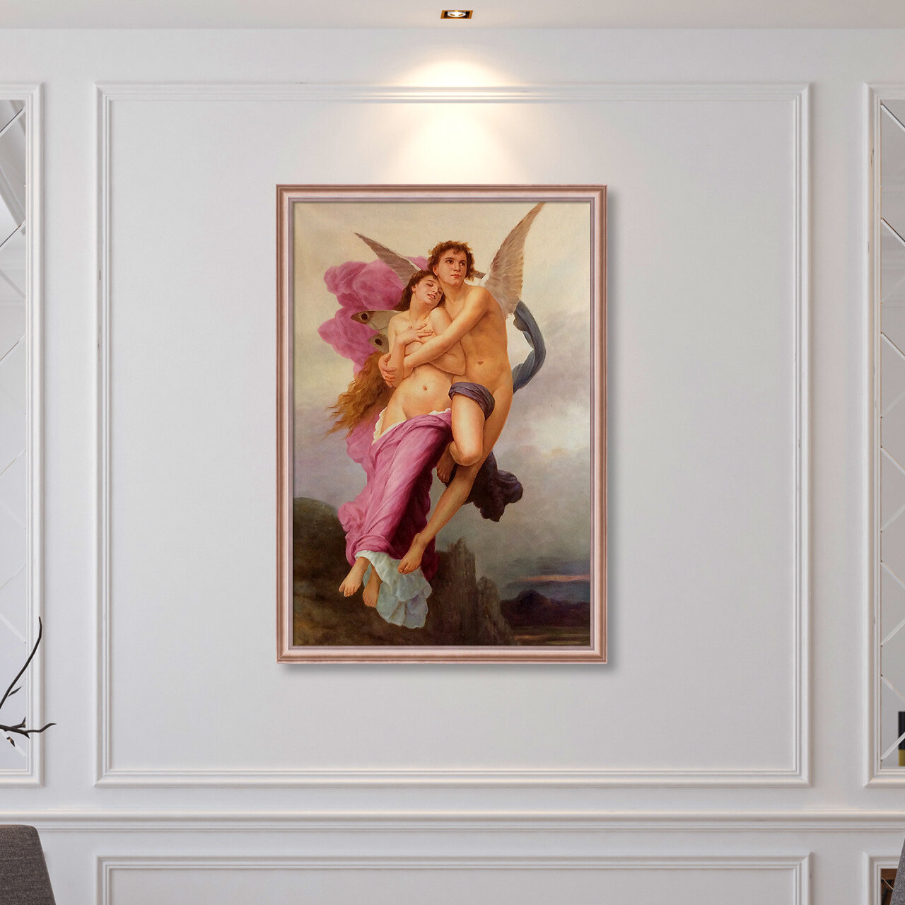 The Abduction Of Psyche 1895 By William Adolphe Bouguereau With Rose Gold Classico Frame 27