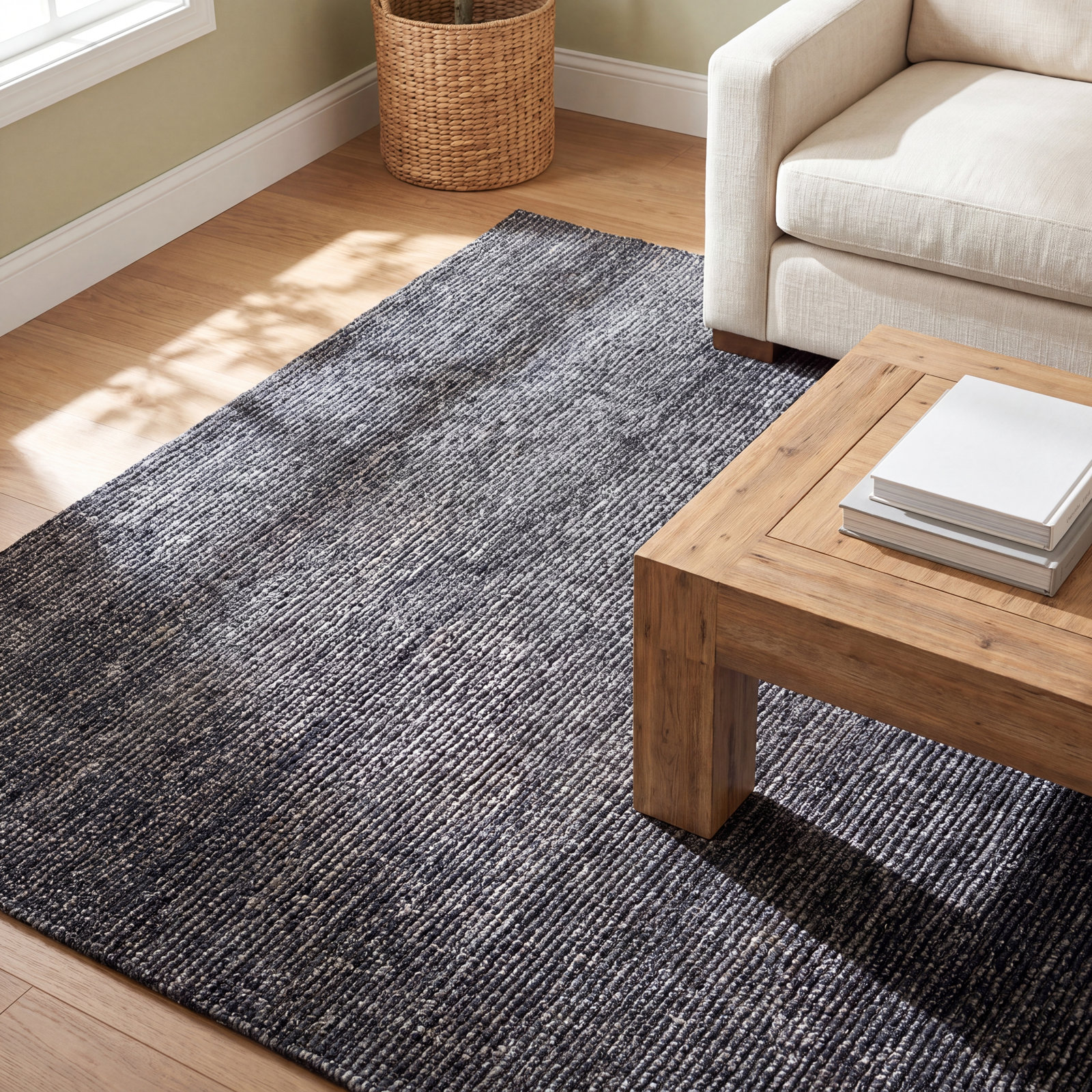 Hand-Tufted Wool Rug, Rectangle 5' x 8'