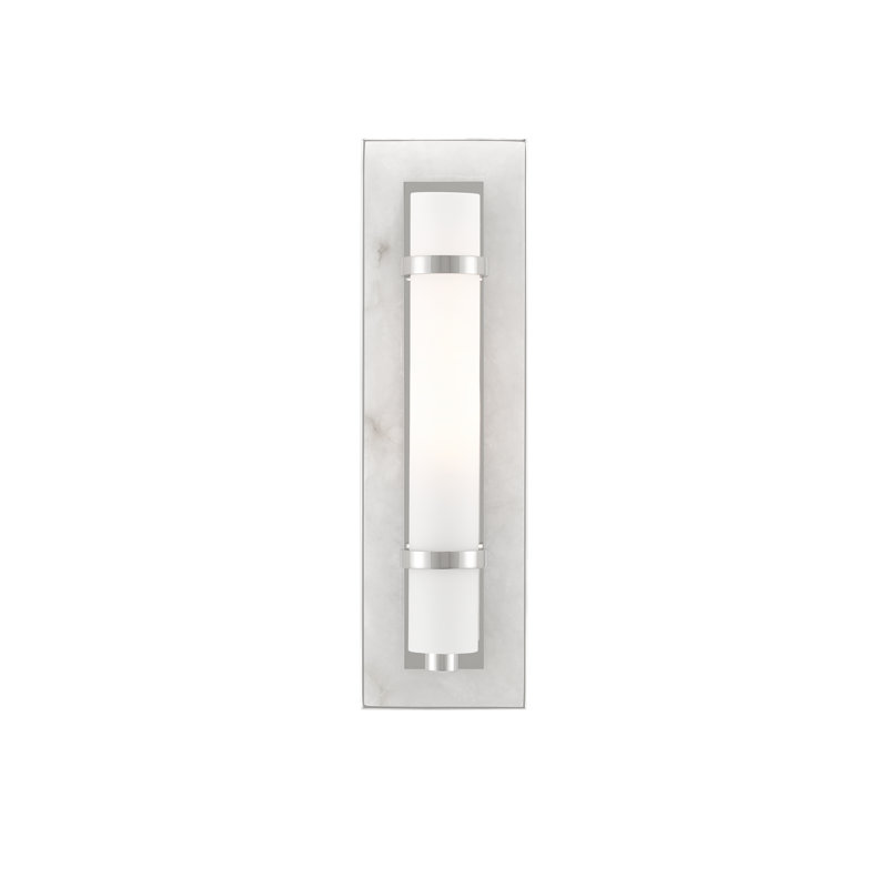 Bruneau 1 - Light Flush Mounted Sconce, Natural Alabaster/Oil Rubbed Bronze