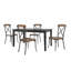 Ensemble repas noir Jeannette avec chaises en X