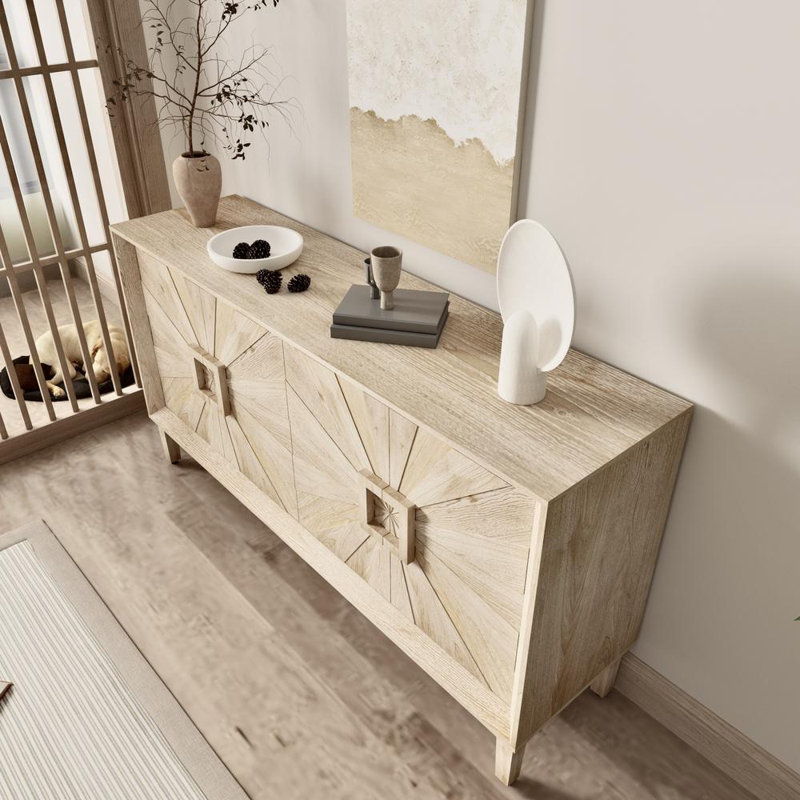 Media Cabinet, Antique Natural