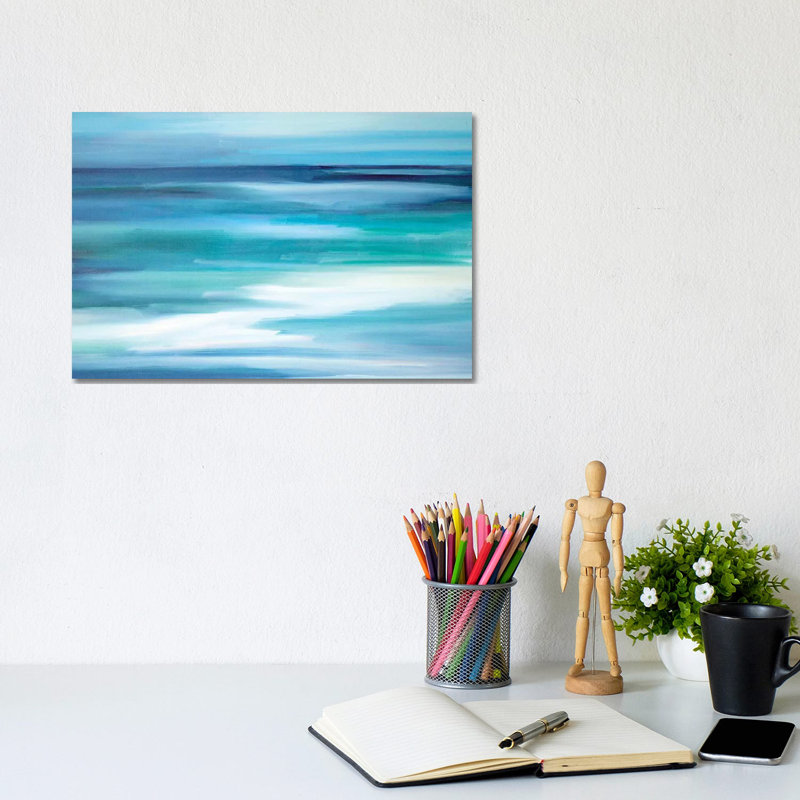 Into The Blue by Maxine Shore - Wrapped Canvas Painting, 20.32 cm H x 30.48 cm W